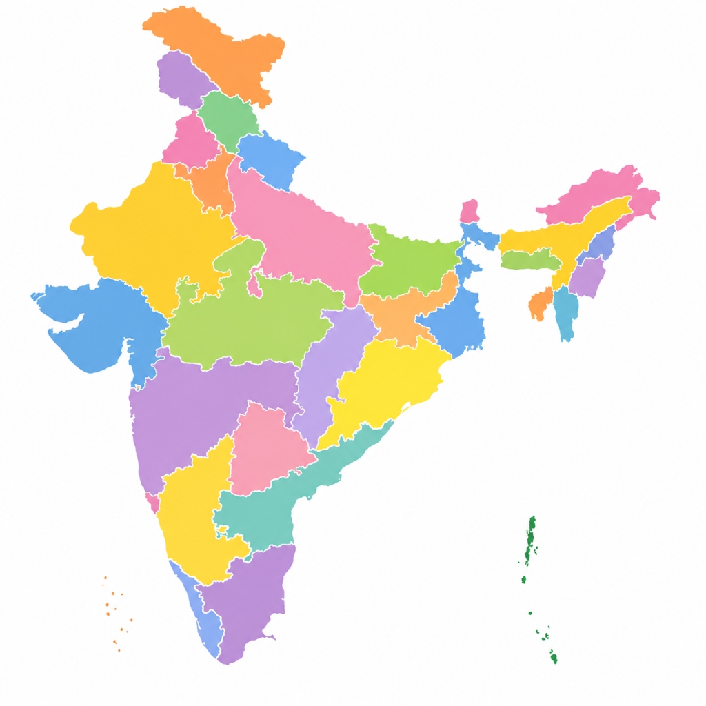 India Political States Map